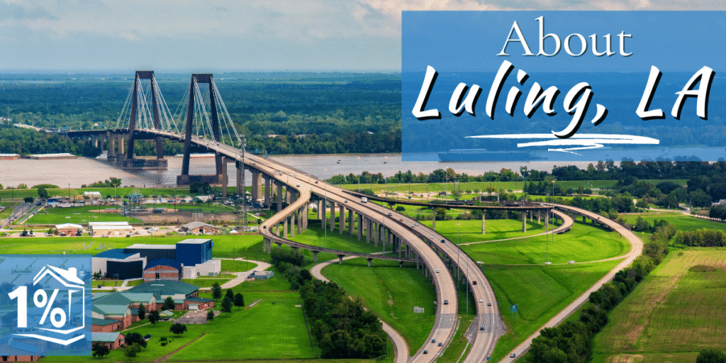 View of Hale Boggs Memorial Bridge crossing the Mississippi River just north of New Orleans in St. Charles Parish, LA