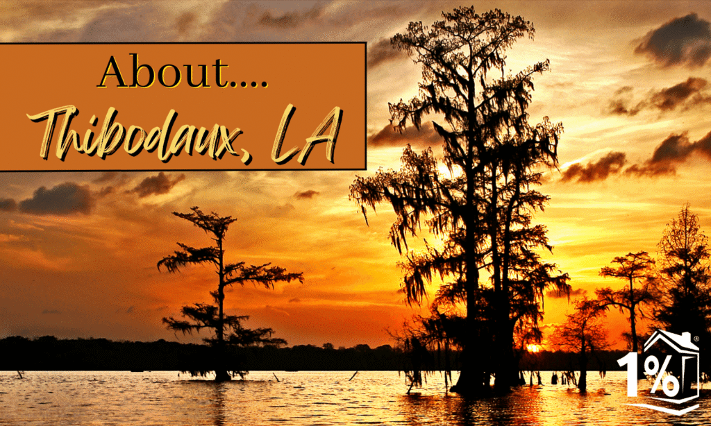 Sunset over Bayou Lafourche in Thibodaux, Louisiana