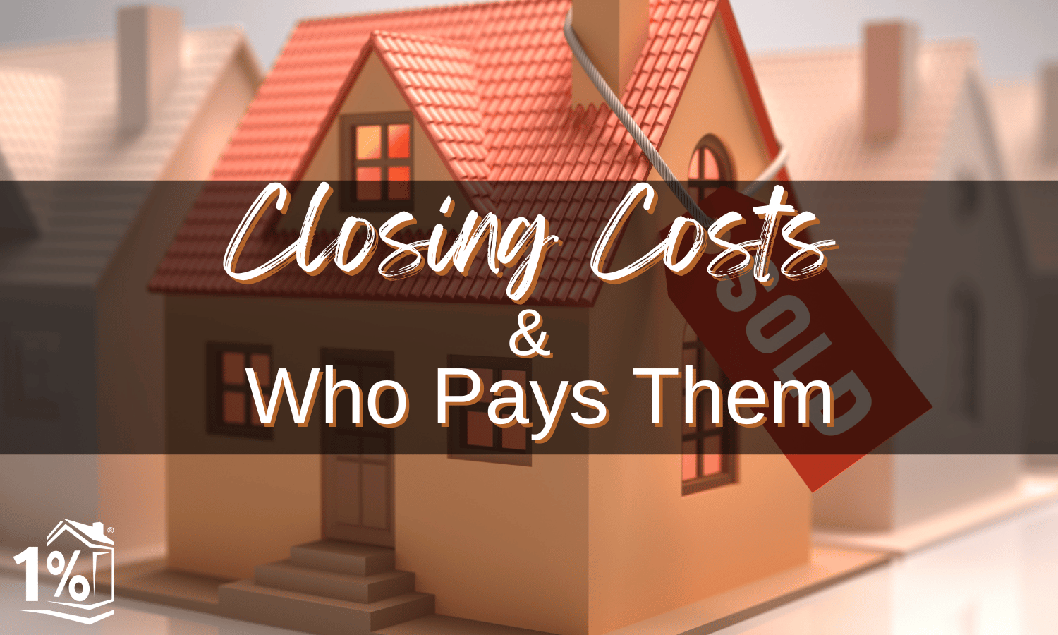 A model home with a "sold" tag hanging from it